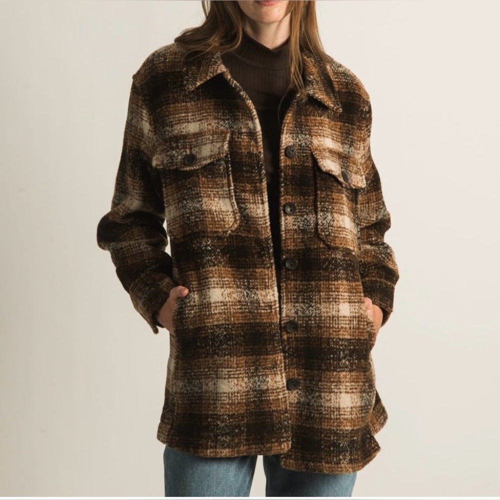 Only Allison Checked Shacket small women's sweater jacket New with TAGS